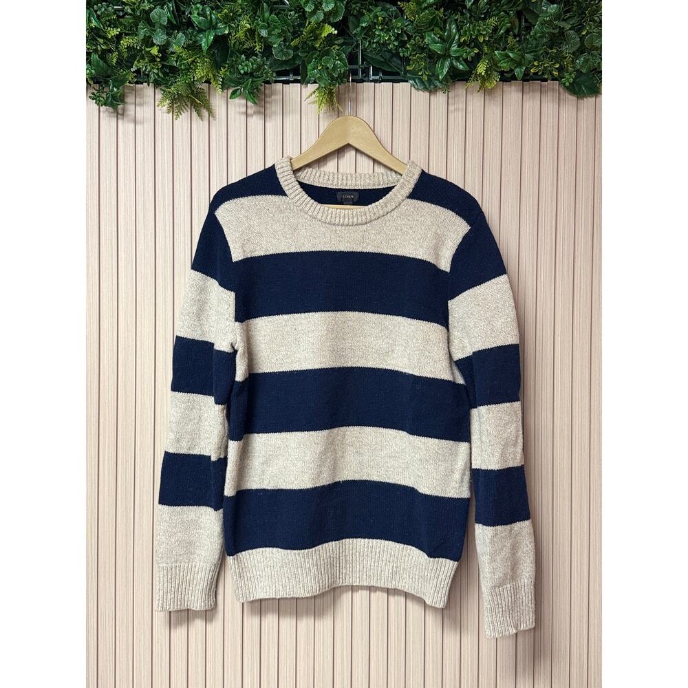 J.Crew 100% Lambswool Striped Crewneck Sweater Women's Size M - Picture 11 of 11